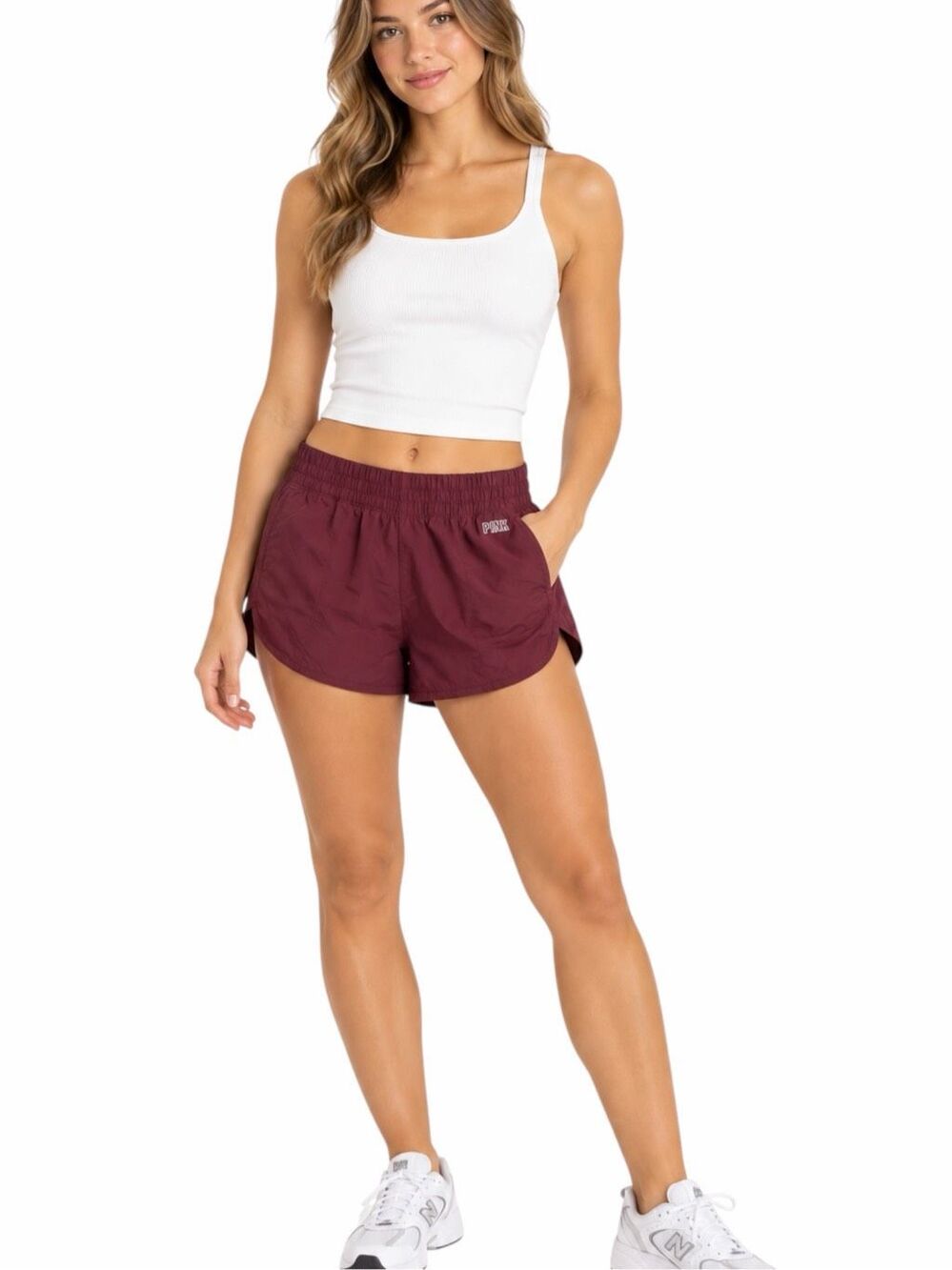 VICTORIA’S SECRET PINK Active Burgundy Running Shorts XL